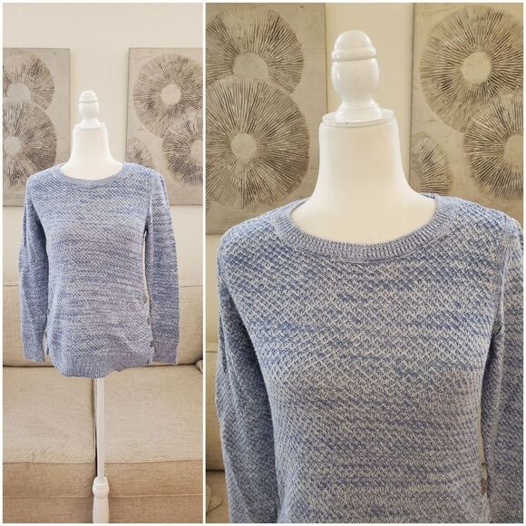 Ann Taylor Knit Sweater With Side Buttons Sz Med - Picture 1 of 10